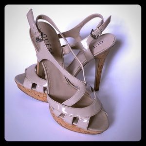 Nude Patent Strappies